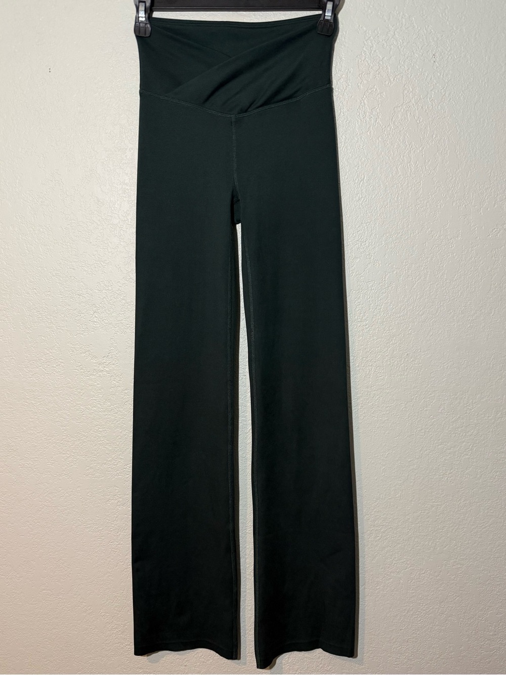 Balance Collection- Deep Green, Crossover Waist, Flared Athletic Leggings Sz. XS
